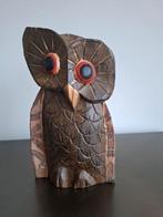 Uil van houtsnijwerk, handbeschilderd., Antiek en Kunst, Ophalen of Verzenden