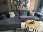 Hoekbank antraciet velvet, Ophalen, Gebruikt, Hoekbank, 300 cm of meer