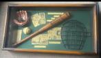 Decoratieve Baseball Set in Lijst, Ophalen of Verzenden, Gebruikt, Overige sporten, Overige typen