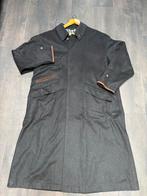 Donkergrijsgroene wollen overjas, geschatte maat 48, Ophalen of Verzenden, Zo goed als nieuw, Maat 48/50 (M), Grijs