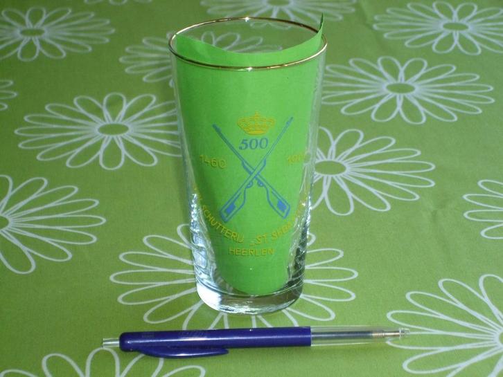 Vintage glas schutterij Heerlen 1460 - 1960, Verzamelen, Overige Verzamelen, Zo goed als nieuw, Ophalen of Verzenden