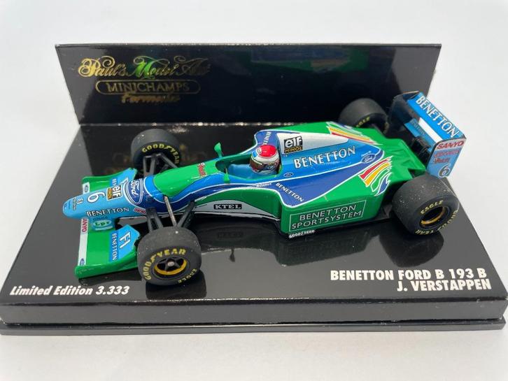 Benetton Ford B193B Jos Verstappen testcar 1994, Verzamelen, Automerken, Motoren en Formule 1, Zo goed als nieuw, Formule 1, Ophalen of Verzenden