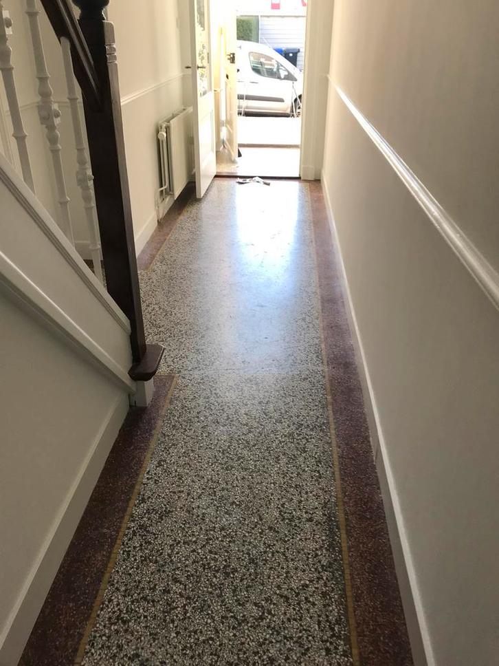 Terrazzo vloer polijsten, Doe-het-zelf en Verbouw, Tegels, Gebruikt, Overige materialen, Minder dan 20 cm, Ophalen of Verzenden