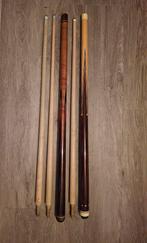 Set biljartkeuen met koffers, Ophalen of Verzenden, Zo goed als nieuw, Keu of Ballen