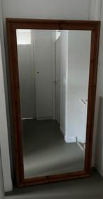 Grote spiegel 85 x 165 facet geslepen houten lijst, Ophalen, Zo goed als nieuw, 75 tot 100 cm, 150 tot 200 cm