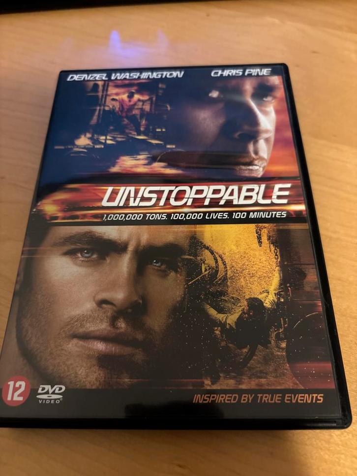 Unstoppable DVD - Actie Thriller met Denzel Washington, Cd's en Dvd's, Dvd's | Actie, Zo goed als nieuw, Actiethriller, Vanaf 12 jaar