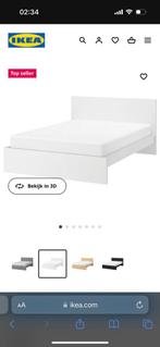 Malm bed IKEA wit, 90 cm, Ophalen of Verzenden, Eenpersoons, Wit