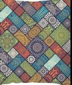 Nieuw, kussenhoes 44-44 cm. gekleurdeblokjes, Mandala print, Verzenden, Nieuw, Overige kleuren, Vierkant