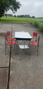 Vintage Jaren 50/60 eettafel, Ophalen, 50 tot 100 cm, Zo goed als nieuw, Vijf personen of meer
