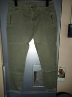 Leuke leger groene stretch broek met ritsjes, maat 42, Maat 42/44 (L), Ophalen of Verzenden, Zo goed als nieuw, Lang