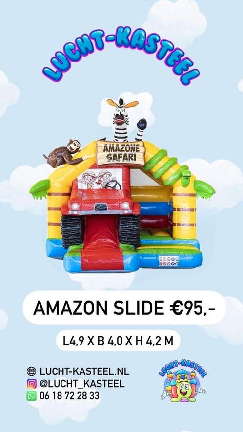 Springkussen Luchtkussen verhuur huren kinderfeest, Hobby en Vrije tijd, Feestartikelen | Verhuur, Zo goed als nieuw, Overige