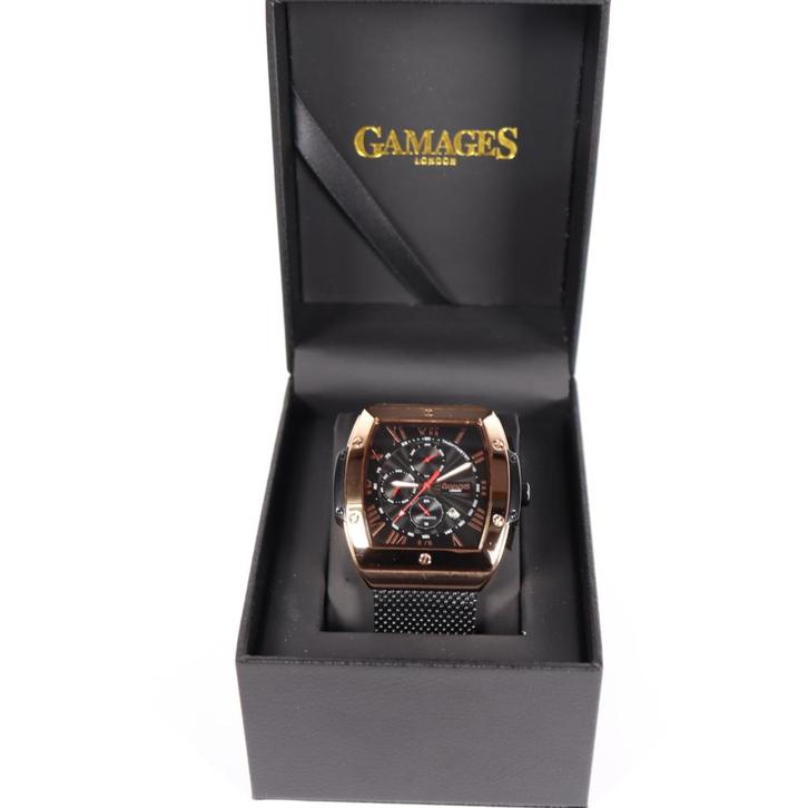 Gamages London eminence Black Horloge (52mm) - A Grade, Sieraden, Tassen en Uiterlijk, Horloges | Heren, Gebruikt