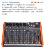 Ibiza Sound MX801 8 kanaals stage mixer studio mengpaneel, Muziek en Instrumenten, Mengpanelen, Ophalen of Verzenden