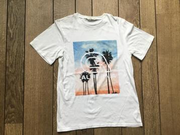 Leuk wit H&M shirt met opschrift maat 170 beschikbaar voor biedingen