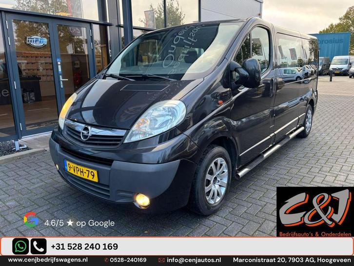 Opel Vivaro 2.5 CDTI L2H1 DC airco leer cruise, Auto diversen, Schadeauto's, Opel, Automaat, Diesel, Overige carrosserieën, Zwart