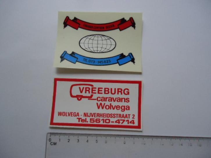 sticker oud Caravan camper Vreeburg wolvega heesch retro, Verzamelen, Stickers, Zo goed als nieuw, Bedrijf of Vereniging, Verzenden