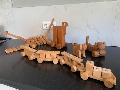 Houten speelgoed Kameel, hondje trein, Krokodil, Kinderen en Baby's, Speelgoed | Houten speelgoed, Zo goed als nieuw, Overige typen