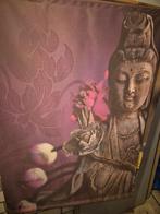 Boeddha schilderij op doek, Ophalen of Verzenden, Schilderij, 75 cm of meer