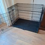 Grote bench zwart met kunststof plaat 107x69x78cm, Ophalen, Zo goed als nieuw