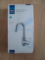 eenknops aquavive wastafelmengkraan nieuw met afvoer&slangen, Ophalen of Verzenden, Nieuw, Chroom, Kraan