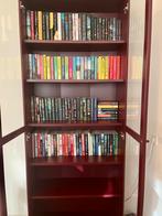 Boekenkast met glazen deuren – Bordeauxrood, Huis en Inrichting, Ophalen, Gebruikt, 200 cm of meer, 50 tot 100 cm