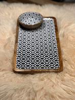 Mangohouten serveerschaal met bakje, Huis en Inrichting, Keuken | Keukenbenodigdheden, Ophalen of Verzenden, Nieuw