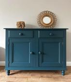 Vintage commode hout babykamer blauw dressoir kast, Kinderen en Baby's, Kinderkamer | Commodes en Kasten, Ophalen, Gebruikt, 100 cm of meer