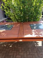Hartman tuinset hout 4 stoelen, Tuin en Terras, Tuinsets en Loungesets, Ophalen, Gebruikt, Hout