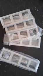 Nieuw! 5x GIRA Afdekramen Alu Mat - 4 voudig en 3 voudig, Ophalen of Verzenden, Nieuw