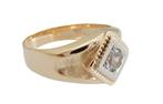 Grote en brede 14 karaat Gouden Herenring Ring met edelsteen, Nieuw, Goud, Goud, 20 of groter