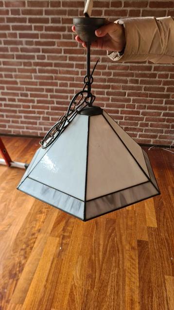 Vintage Hanglamp met kunststof Kap beschikbaar voor biedingen