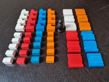 Complete set houten speelstukken Kolonisten van Catan Basis  beschikbaar voor biedingen
