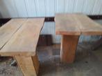 2 robuuste statafels hout hoogte 116 cm, Ophalen