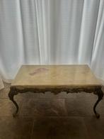 Salontafel onyx natuurstenen blad en gedetailleerd onderstel, Huis en Inrichting, Ophalen, Gebruikt, 50 tot 100 cm, Minder dan 50 cm