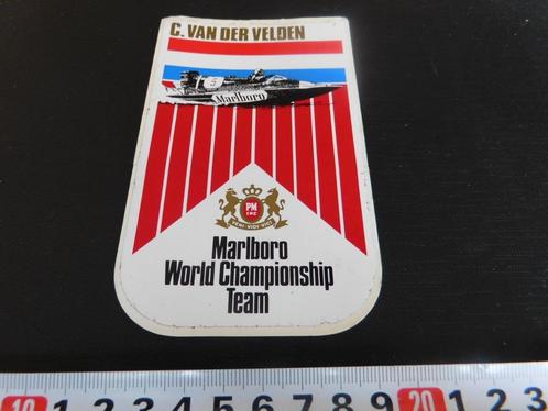 sticker MARLBORO World Championship Team C. van der Velden, Verzamelen, Stickers, Zo goed als nieuw, Bedrijf of Vereniging, Ophalen