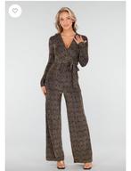 Leuk voor kerst || Gouden/Zwarte Jumpsuit - Maat S - Nieuw, Kleding | Dames, Jumpsuits, Ophalen of Verzenden, Nieuw, Maat 36 (S)