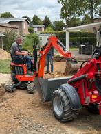 Minigraver met machinist, Tuin en Terras, Ophalen of Verzenden