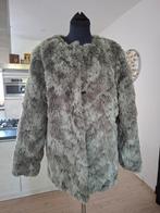 H&M Faux Fur Jas - Maat 42 - Grijs, H&M, Maat 42/44 (L), Ophalen of Verzenden, Zo goed als nieuw