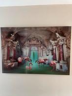 Glazen Schilderij Flamingo's 160x110cm, Antiek en Kunst, Ophalen of Verzenden