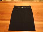 MAC zwart rokje met leren riem, Zwart, MAC, Maat 42/44 (L), Nieuw