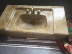 Oude Travertin wasbak, jaren 70, Ophalen, Gebruikt, Wastafel