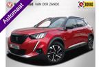 Peugeot 2008 1.2 PureTech GT Automaat, Cruise, Camera, Navi, Gebruikt, Zwart, Leder en Stof, Bedrijf