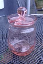 oud roze suikerpotje met deksel, Antiek en Kunst, Antiek | Glas en Kristal, Ophalen of Verzenden