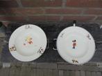 3 emaille kinderbordjes, 2 warmhoud bordjes, Ophalen of Verzenden