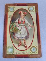 Oude Ansichtkaart Gelukkig Nieuwjaar - Meisje met Hulst, Verzamelen, Ansichtkaarten | Nederland, Ophalen of Verzenden, Voor 1920
