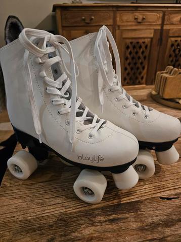 Playlife rolschaatsen wit zwart classic maat 35, 36, 37, 38 beschikbaar voor biedingen