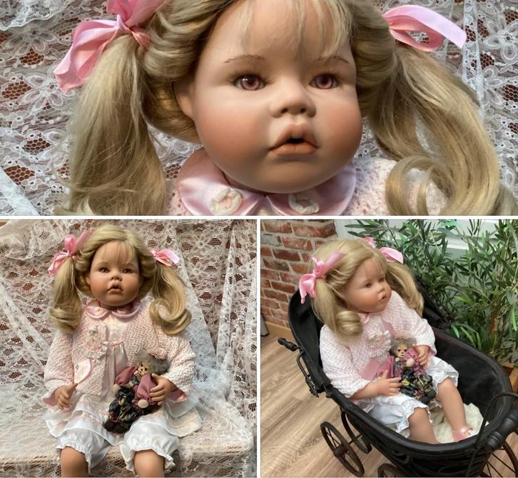 PRACHTIGE POP LIMITED " ANGELS PARADISE " 70 CM + WAGENTJE, Verzamelen, Poppen, Zo goed als nieuw, Overige typen, Ophalen