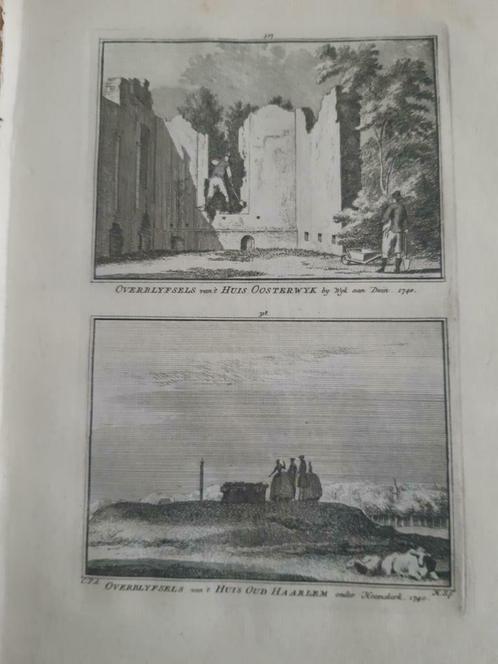 317-318*/ kopergravure 1752 huis Oosterwijk + Oud Haarlem, Antiek en Kunst, Kunst | Etsen en Gravures, Ophalen of Verzenden