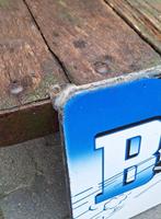 Emaille blauw Bovag reclame bord, Langcat Bussum., Verzamelen, Merken en Reclamevoorwerpen, Reclamebord, Gebruikt, ., Ophalen of Verzenden