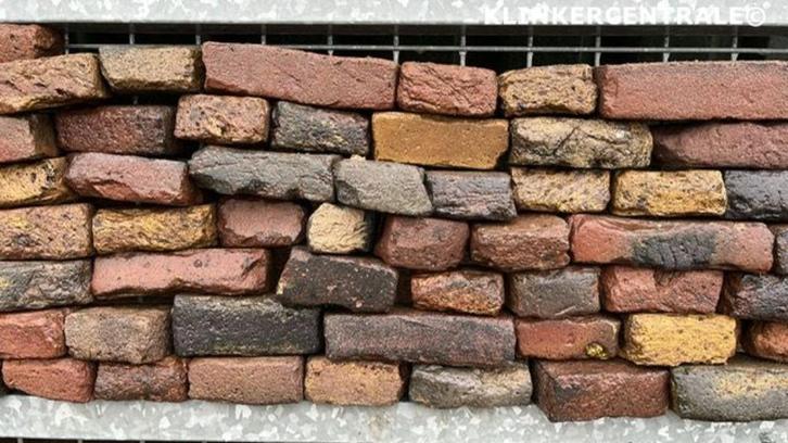 200m2 rood geel bruin gemêleerd gebakken breukwalen, Tuin en Terras, Tegels en Klinkers, Gebruikt, Klinkers, Keramiek, 10 m² of meer